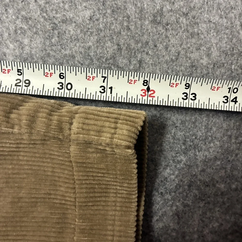 Vintage Polo Ralph Lauren Andrew Pant Mens 36x32 Tan Corduroy Pleated Trousers